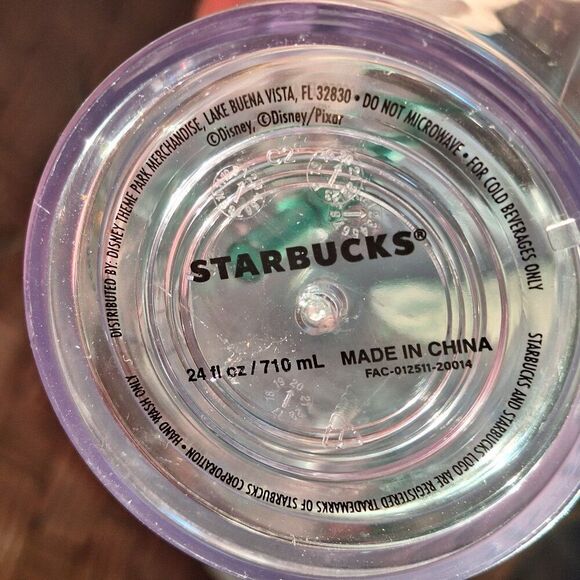 Starbucks Disneyland 24oz Venti Cold Cup Tumbler Clear Lid/Straw 2020 Limited - Picture 6 of 8
